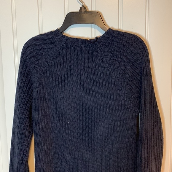 Michael Kors Navy Cable Knit Sweater Small NWOT Double Zip, Nautical Chic - Picture 8 of 15